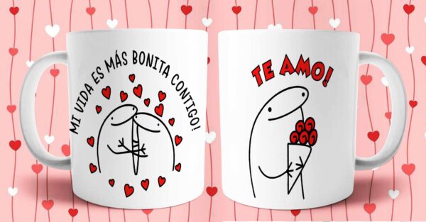 Taza y bandeja San Valentin - Imagen 5